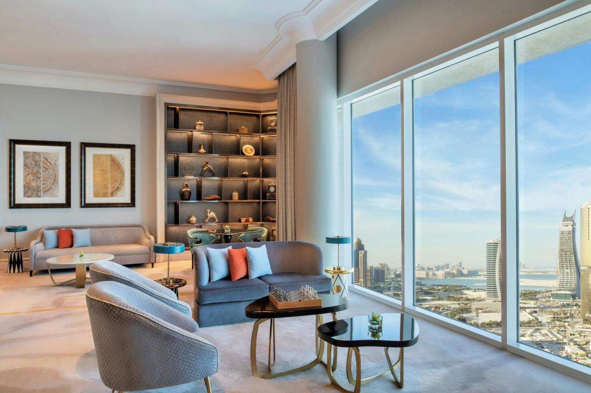 더 리츠 칼튼, 도하 외부 사진 A living room at the Address Downtown Dubai